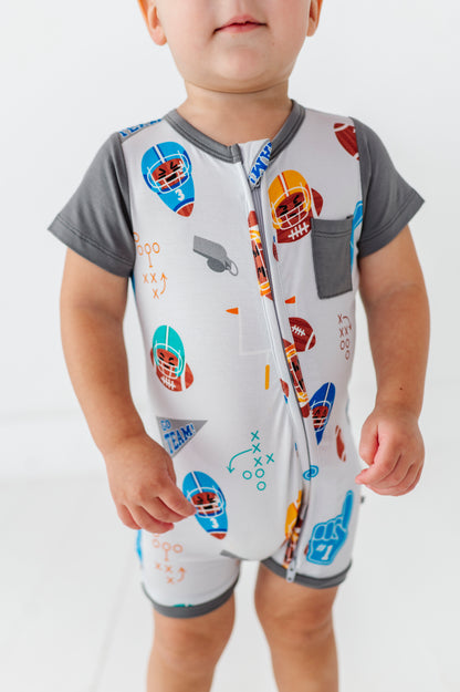 Gridiron Greats Zip Shortie Romper