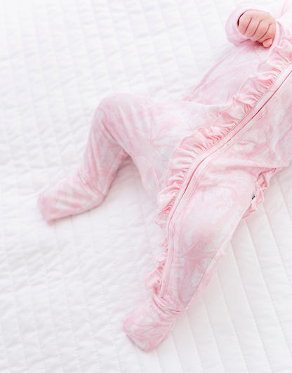 Pink Tree Camo Ruffle Convertible Romper