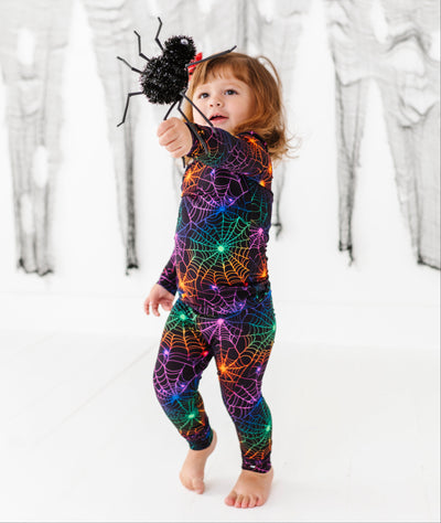 Neon Webs 2-Piece Pajamas