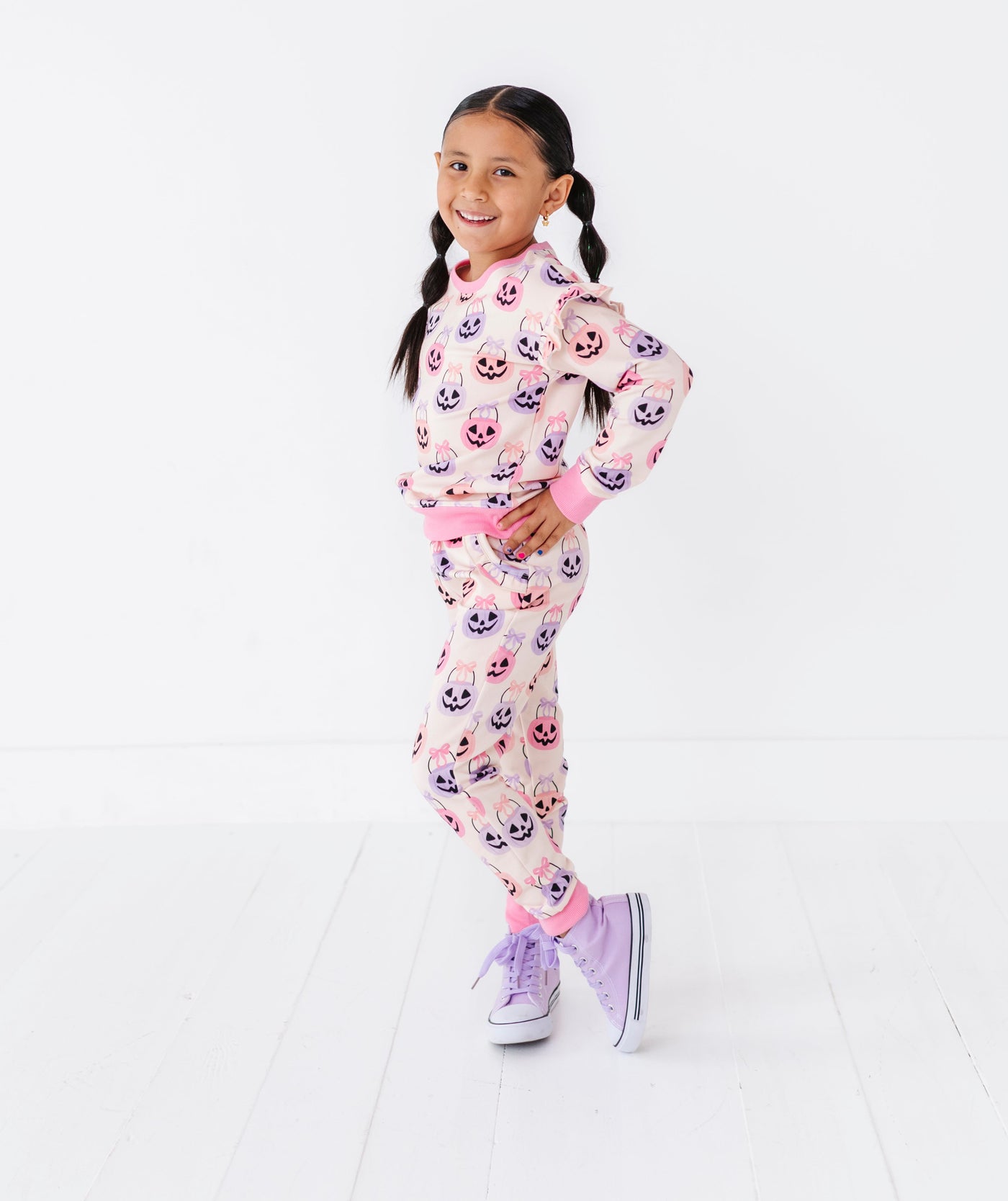 Trick Or Sweet Ruffle Crewneck Sweatshirt