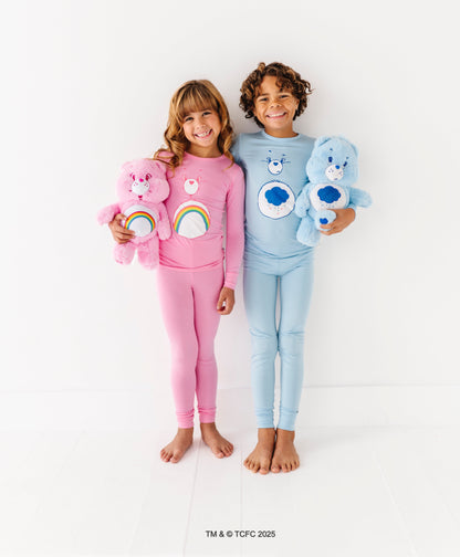 Two-piece Care Bears Cheer Bear pajamas made from soft bamboo fabric