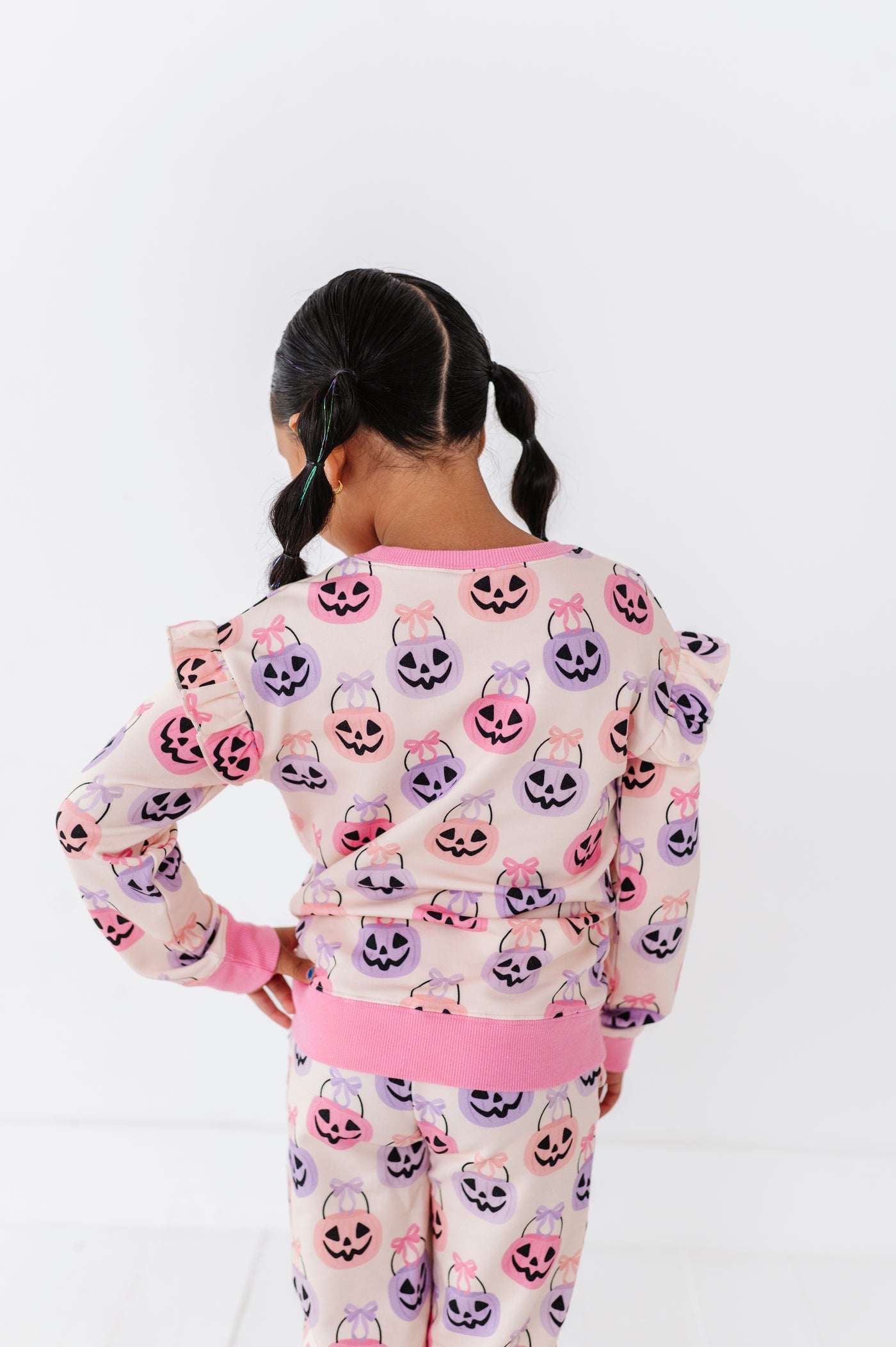Trick Or Sweet Ruffle Crewneck Sweatshirt