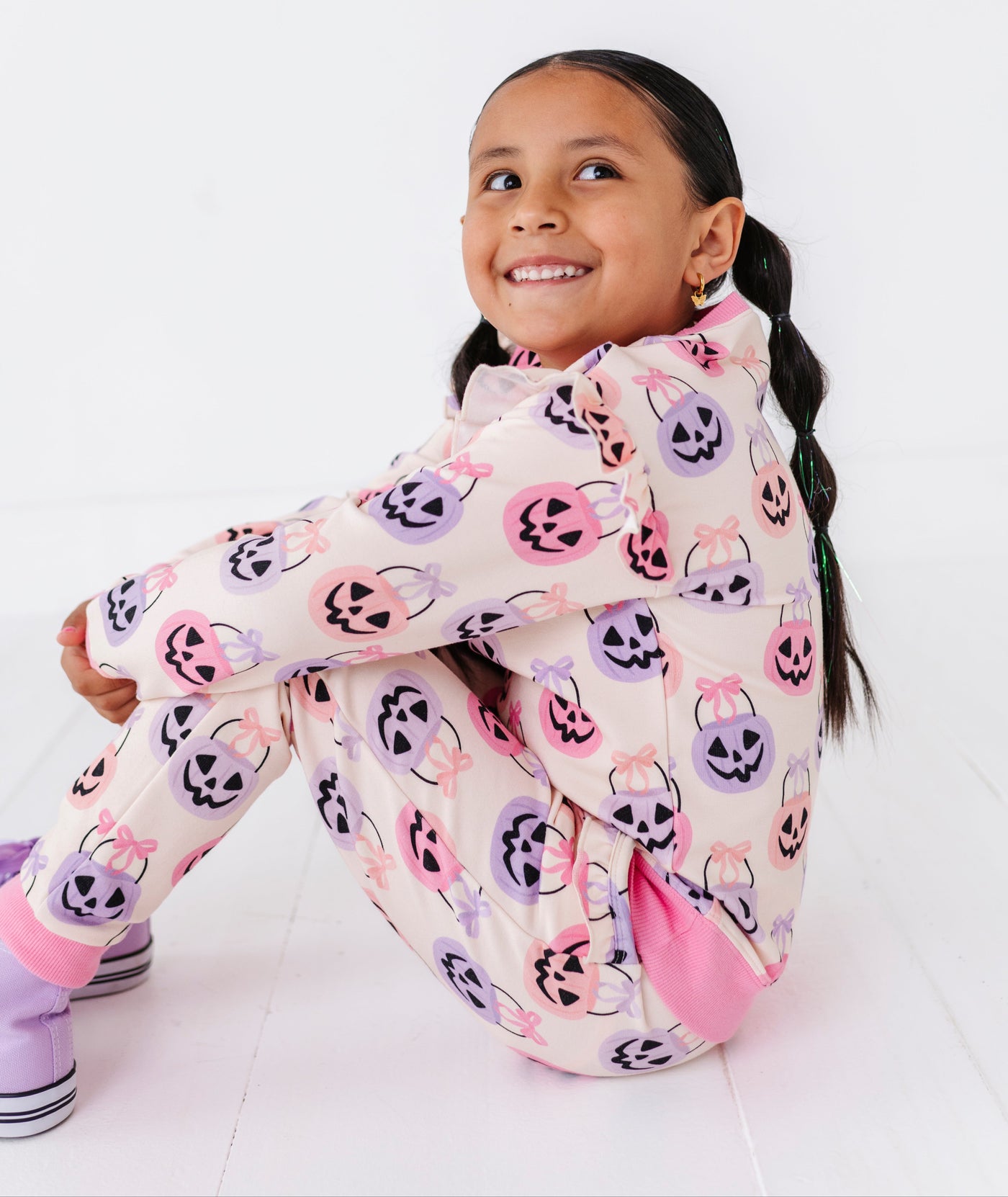Trick Or Sweet Ruffle Crewneck Sweatshirt
