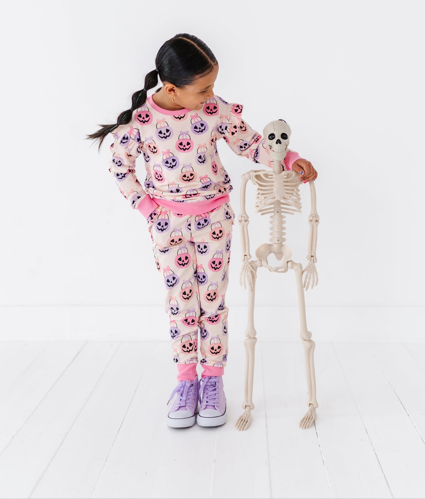 Trick Or Sweet Ruffle Crewneck Sweatshirt
