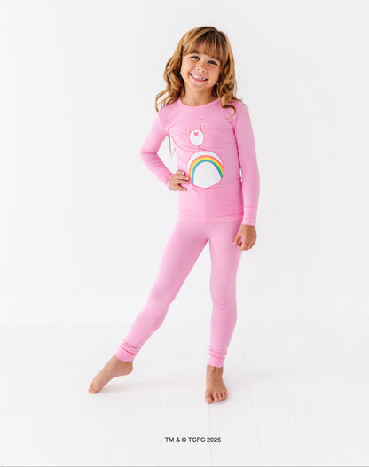 Care Bears Cheer Bear pajamas for toddlers and kids in breathable bamboo fabric