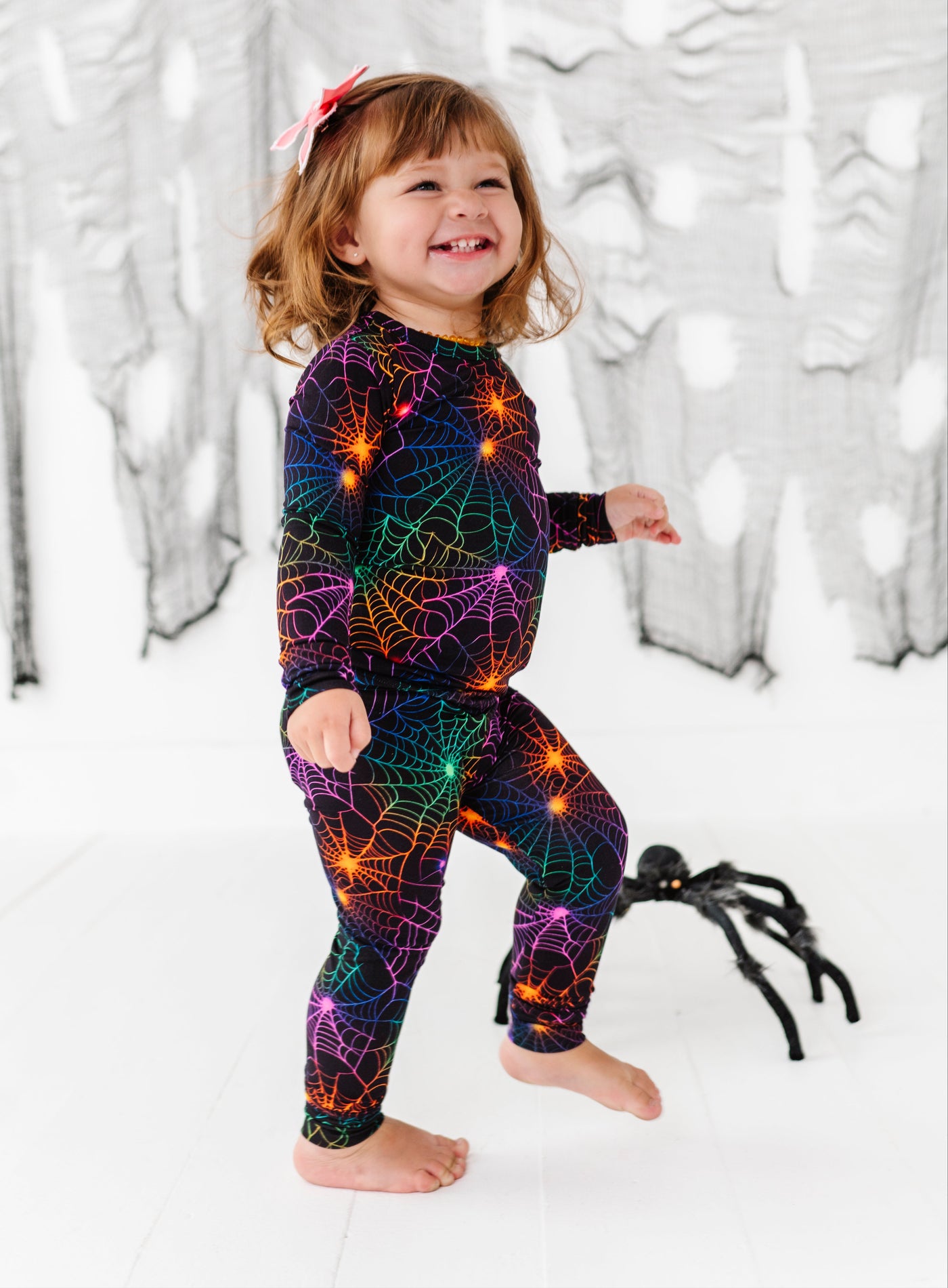 Neon Webs 2-Piece Pajamas