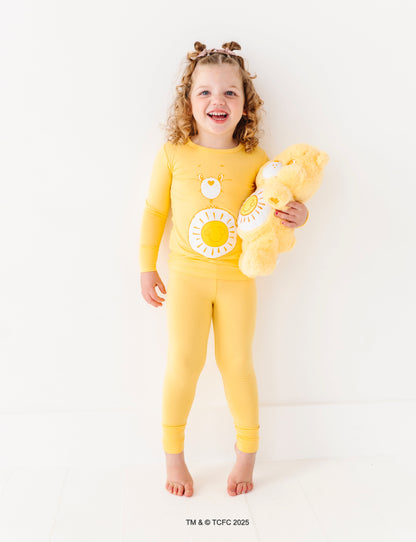 Two-piece Care Bears Funshine Bear pajama set made from soft bamboo fabric