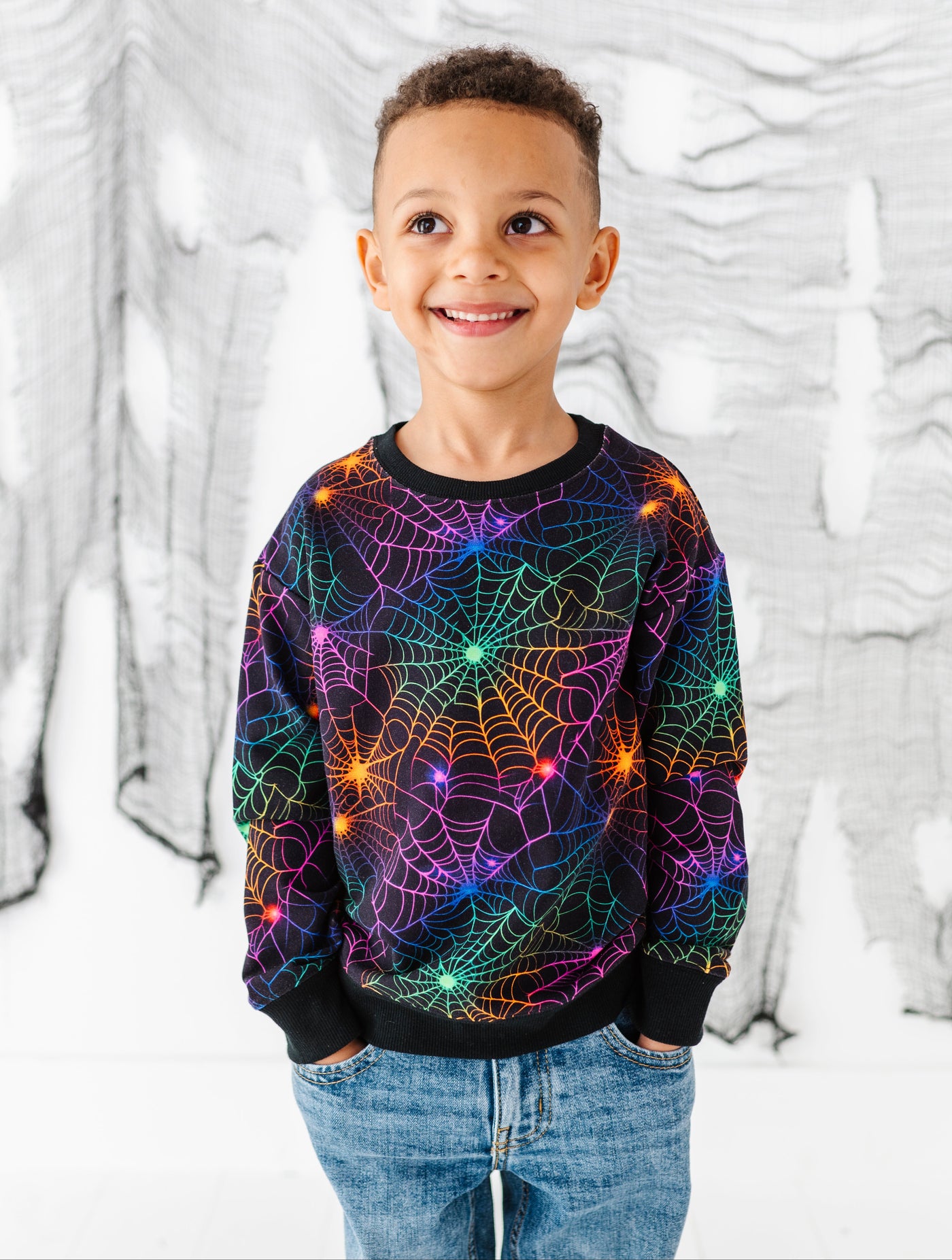 Neon Webs Crewneck Sweatshirt