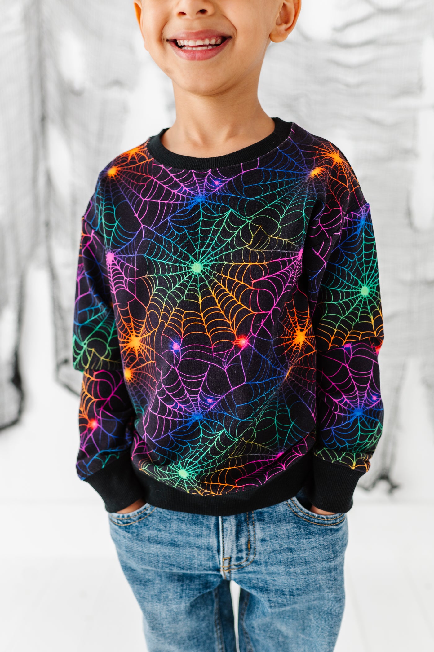 Neon Webs Crewneck Sweatshirt