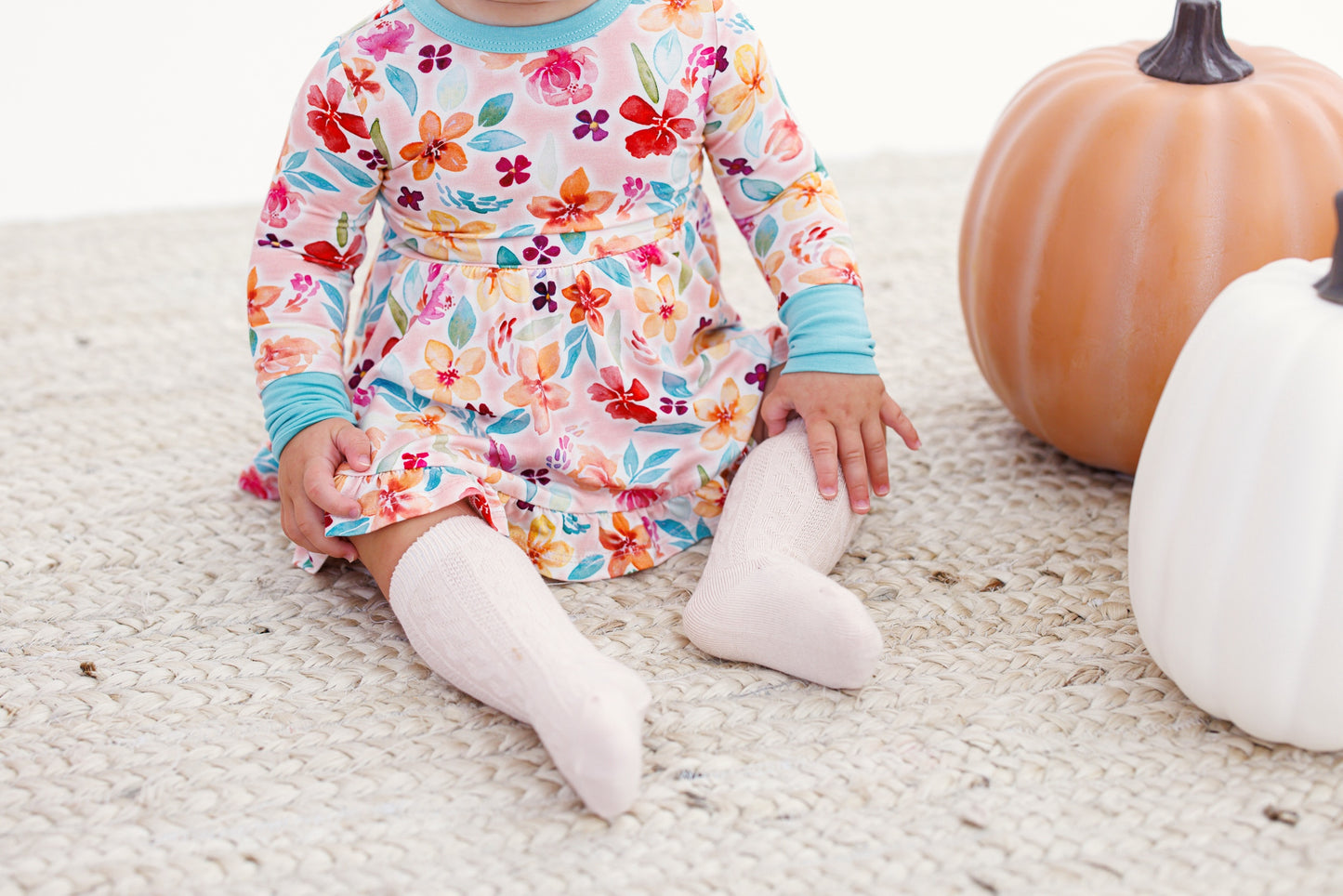 Knee-High Socks Set- MOSS AND LATTE