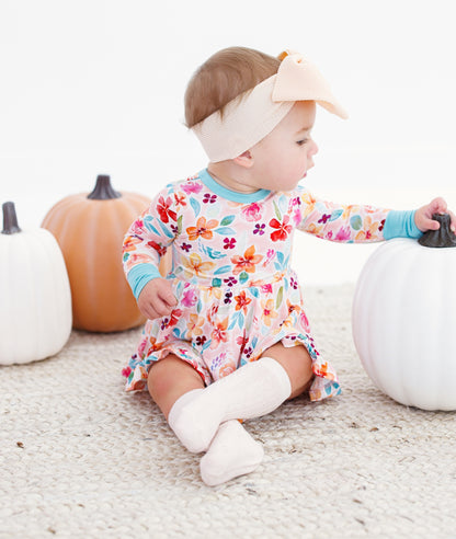 Knee-High Socks Set- MOSS AND LATTE