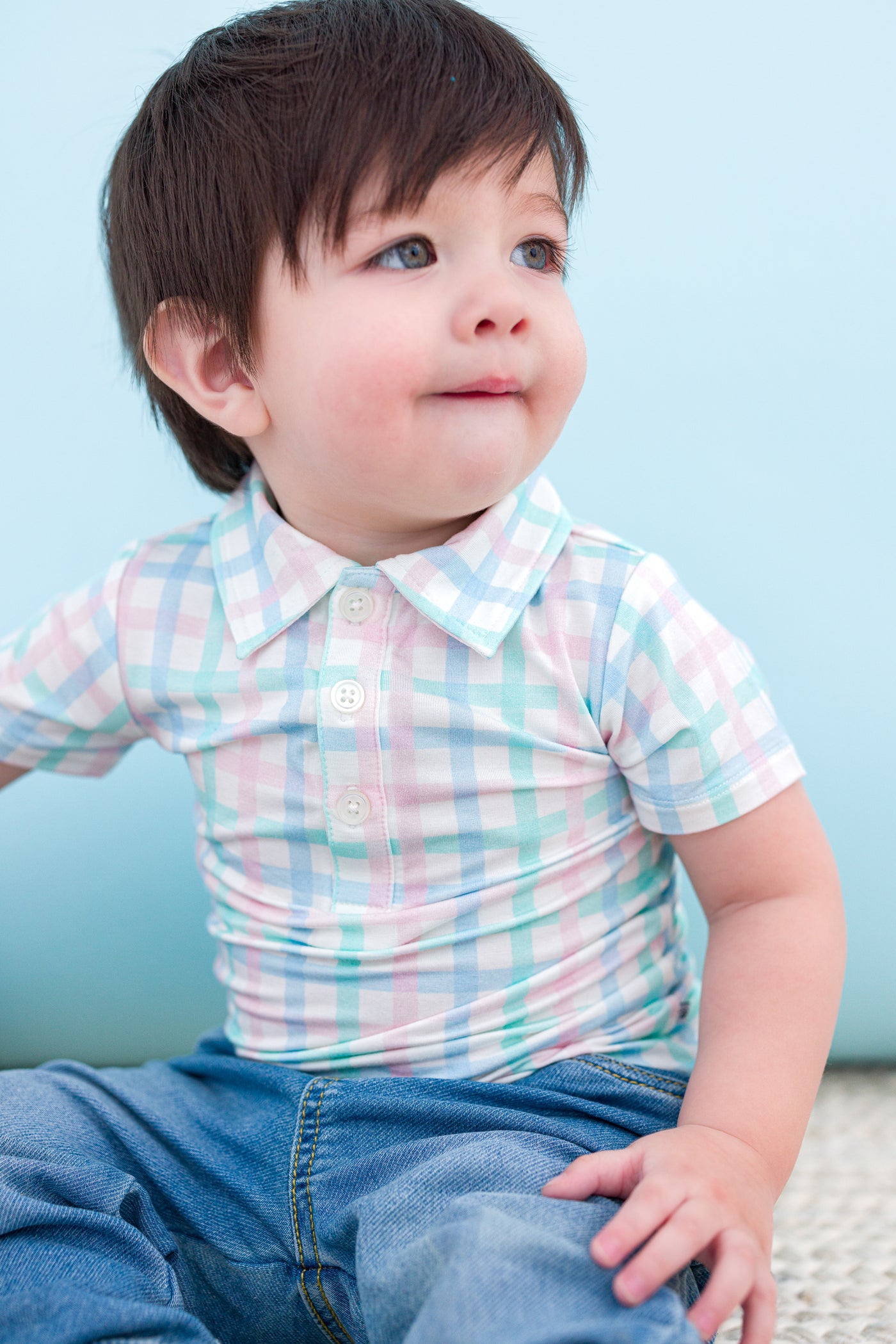 Pastel Gingham Polo Shirt