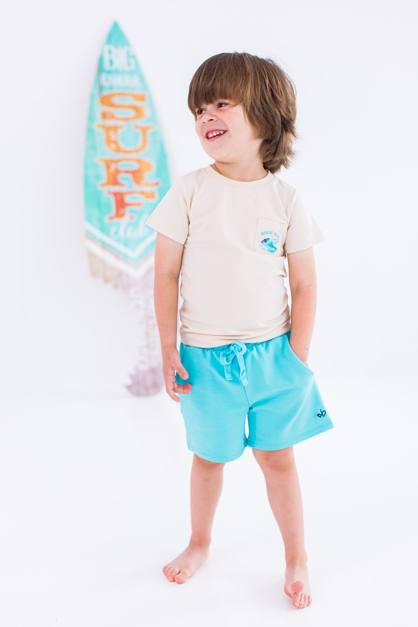 Toddler bamboo graphic t-shirt with Surf Club pocket detail