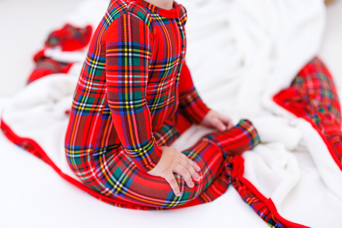 tartan plaid plush throw blanket