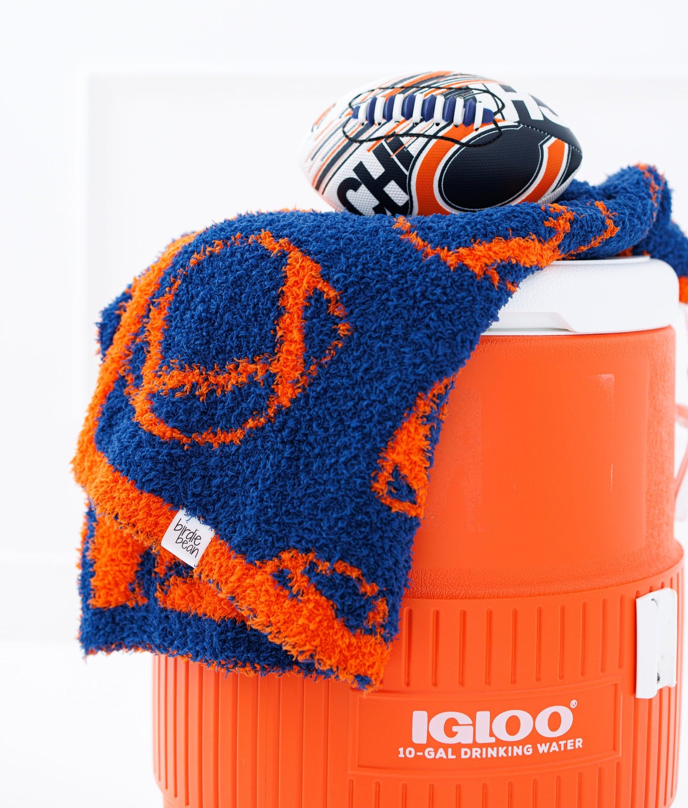 football blanket- BLUE/ORANGE - STROLLER