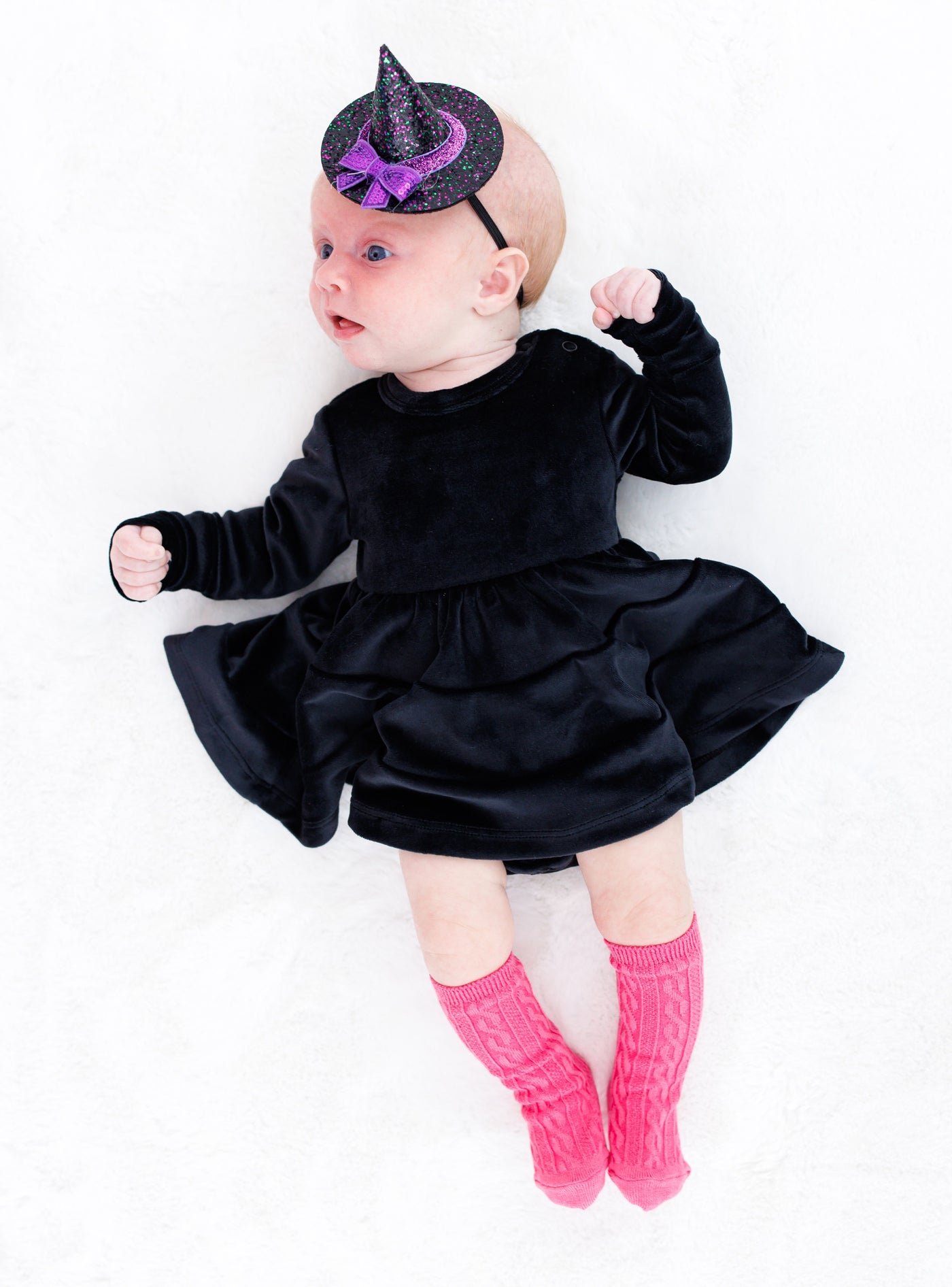 knee-high socks set- BLACK AND PINK