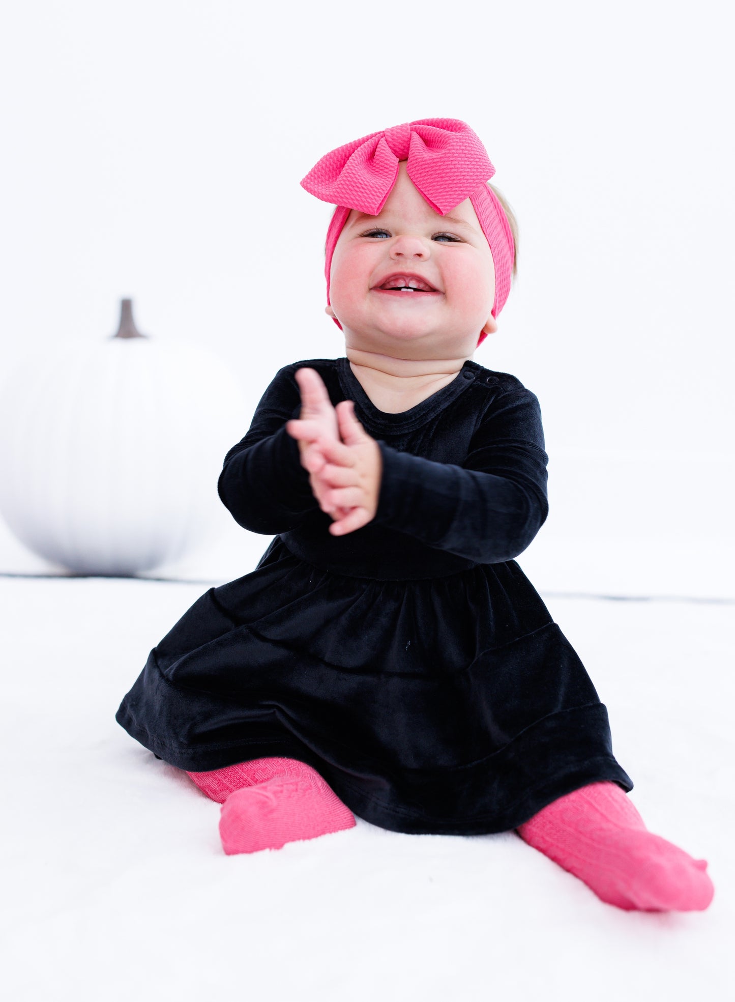 Knee-High Socks Set- BLACK AND PINK