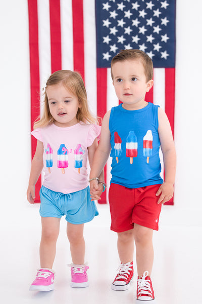 Patriotic Pops Ruffle Tank