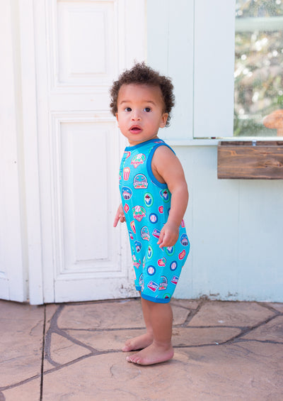 Baseball Patches Shortie Romper