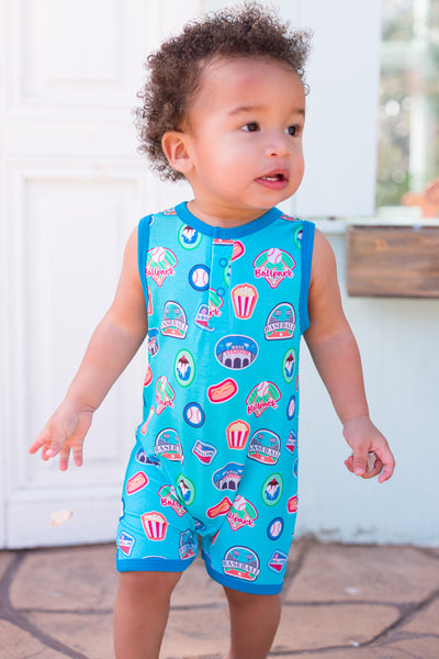 Baseball Patches Shortie Romper