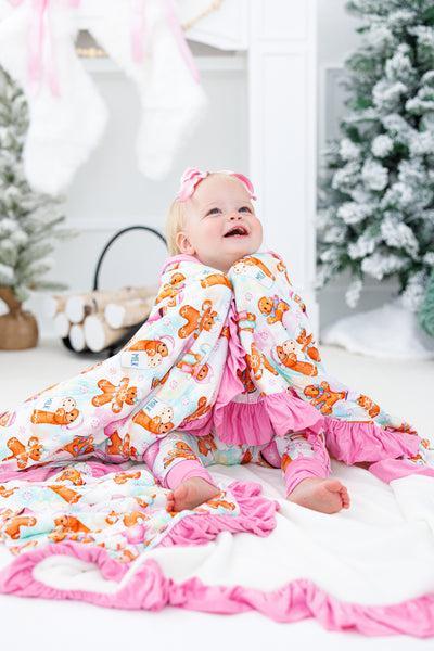 meri ruffle plush birdie blanket: TODDLER