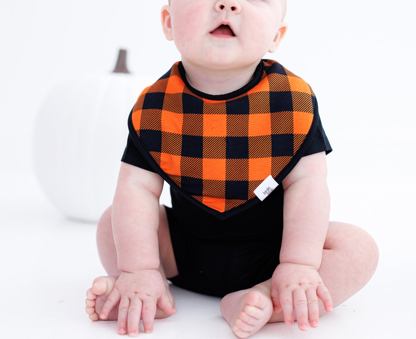 paisley and plaid bandana bib set