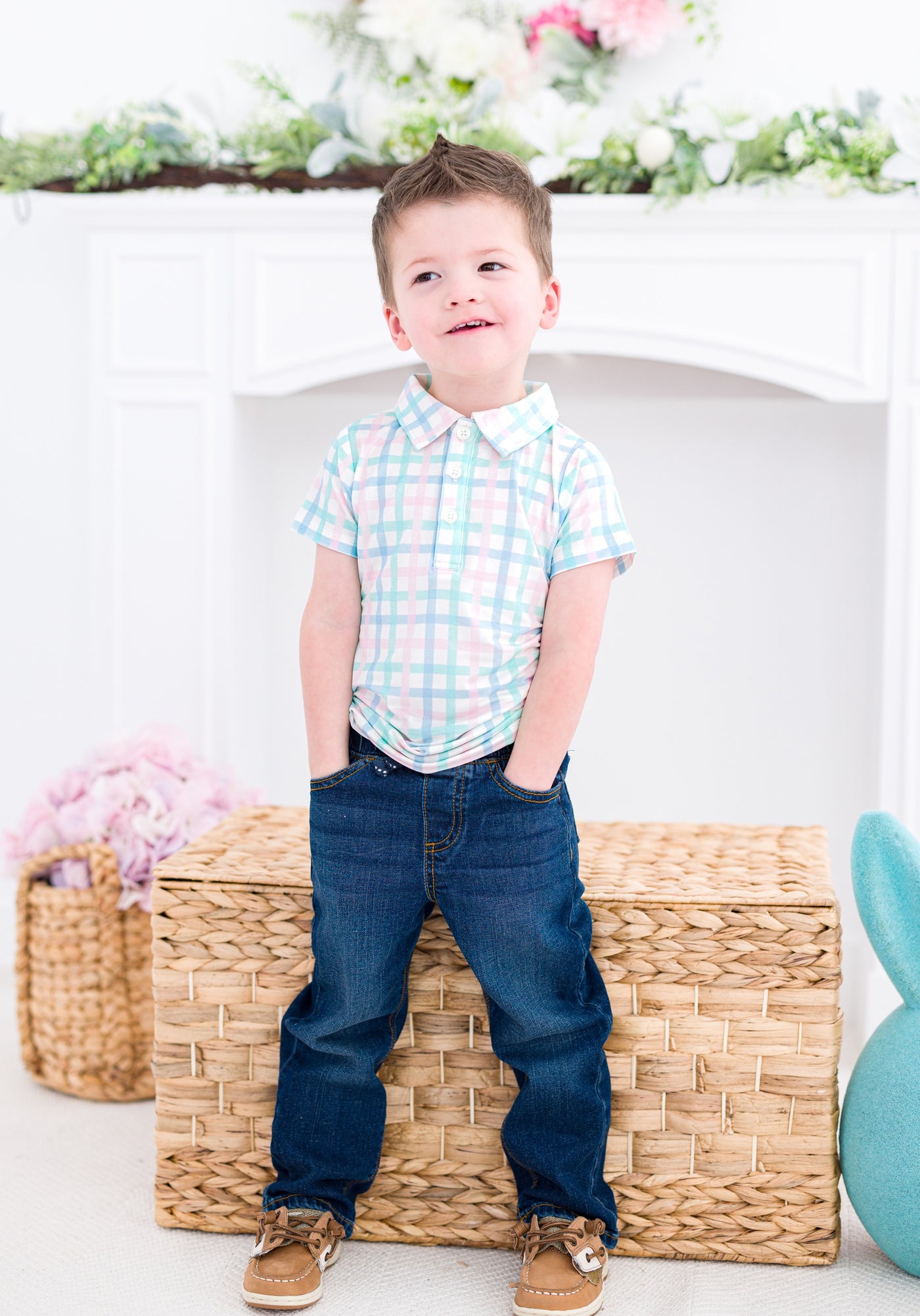 Pastel Gingham Polo Shirt