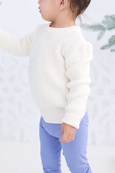 snow chunky knit sweater