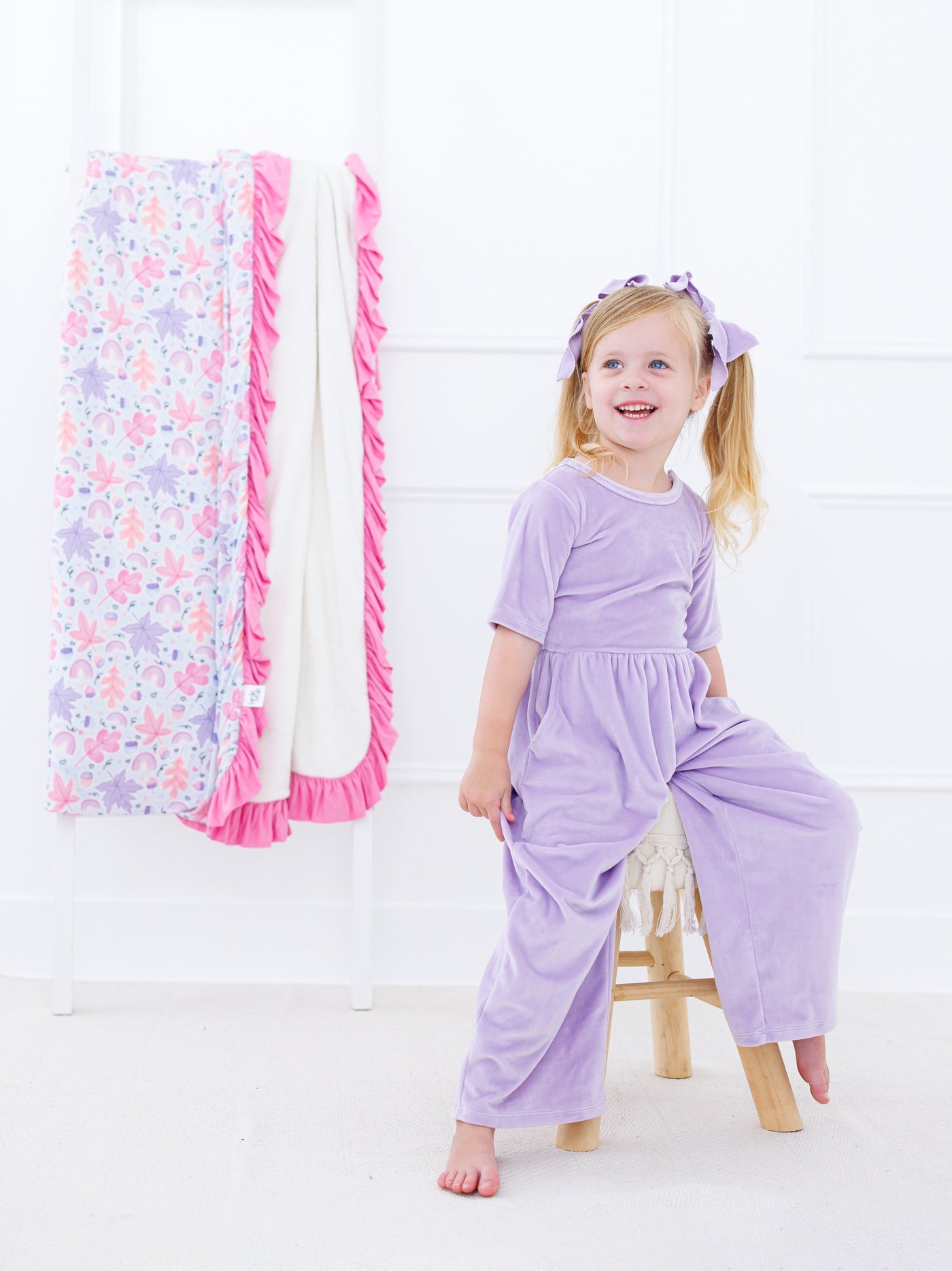 Lavender Velvet Leggy Jumpsuit