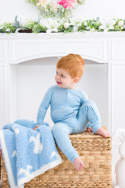 Baby Blue Ribbed Convertible Romper