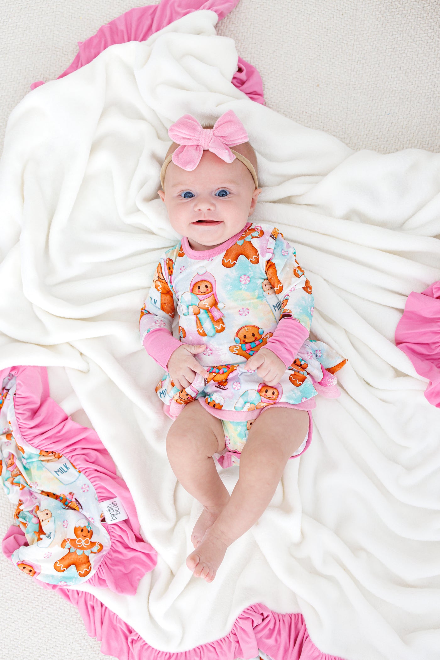 meri ruffle plush birdie blanket: TODDLER