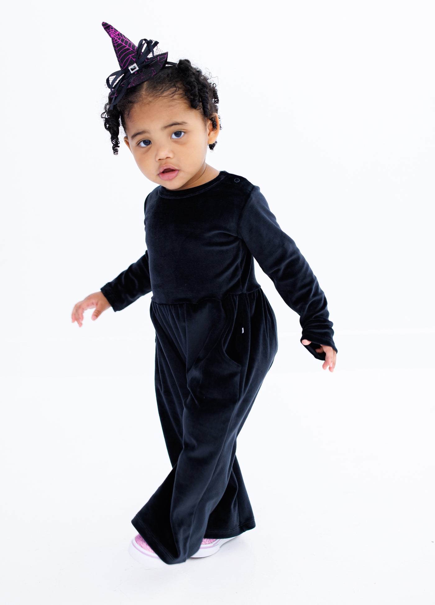 black velvet leggy jumpsuit