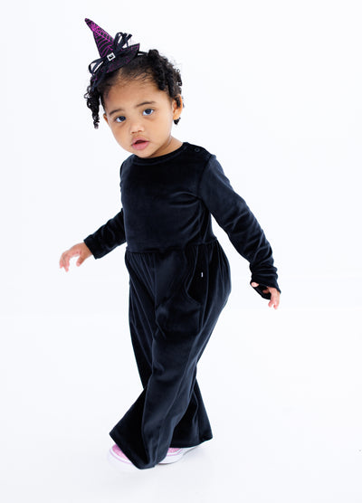 Black Velvet Leggy Jumpsuit