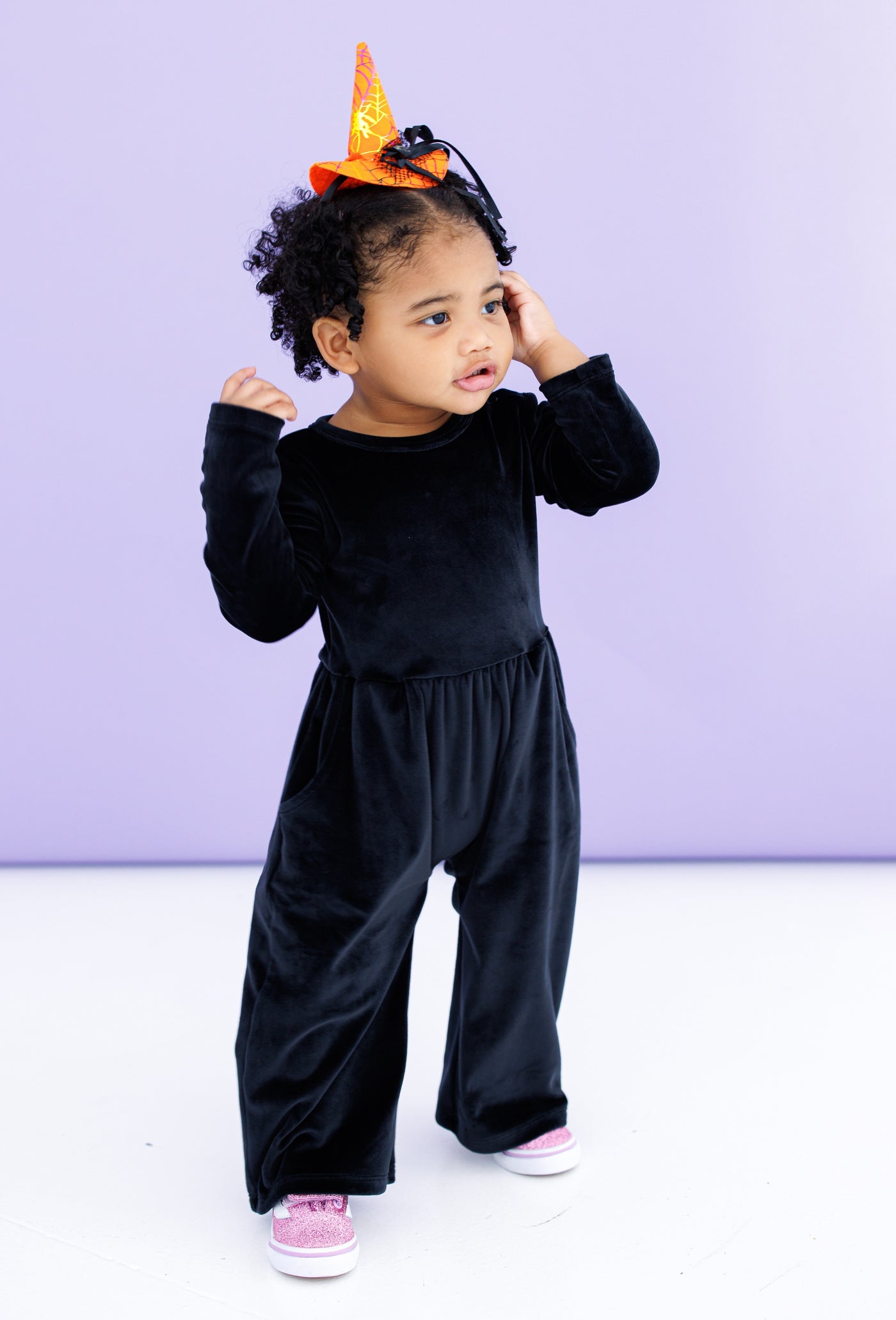 black velvet leggy jumpsuit