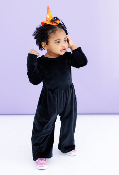 Black Velvet Leggy Jumpsuit