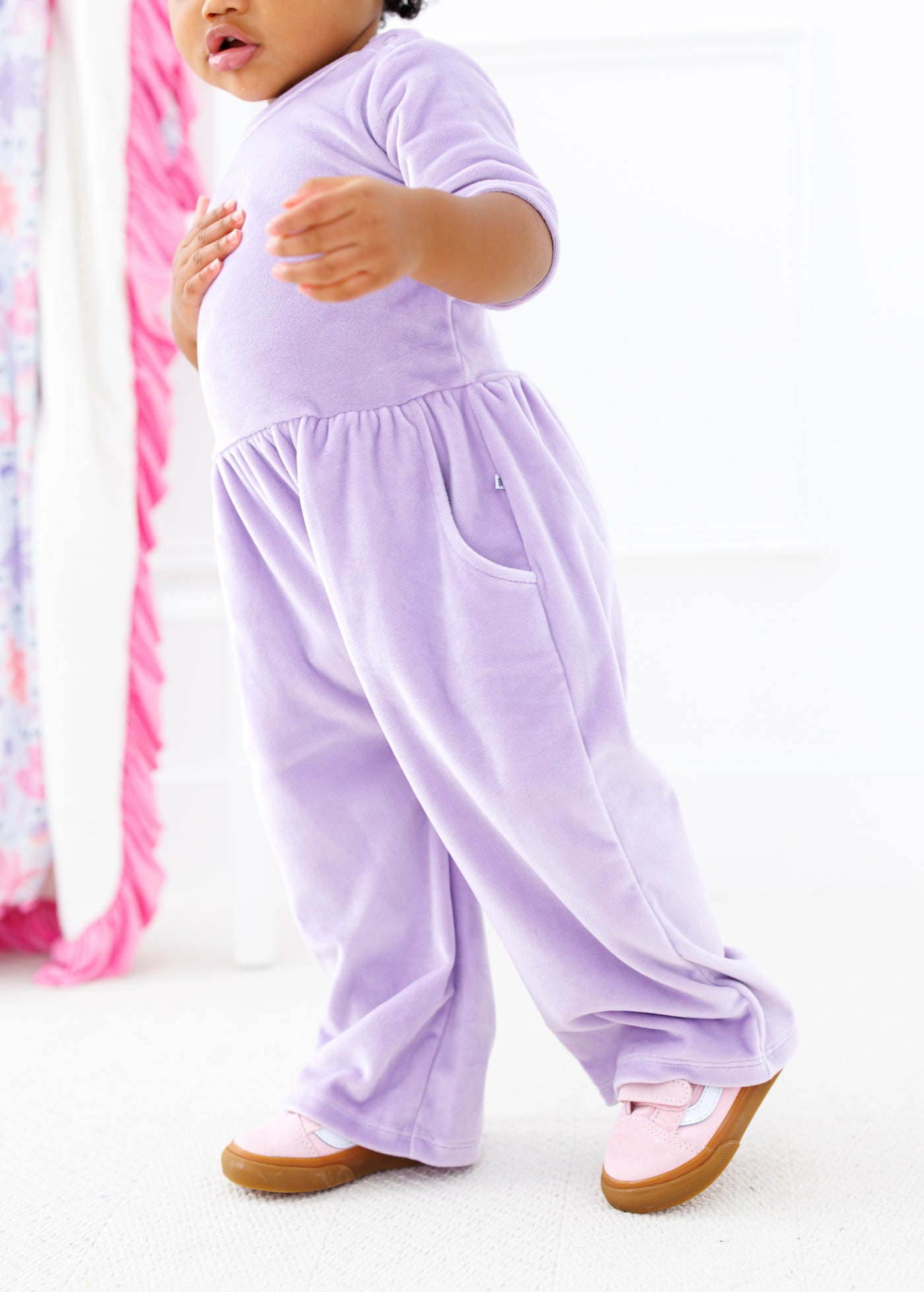 Lavender Velvet Leggy Jumpsuit