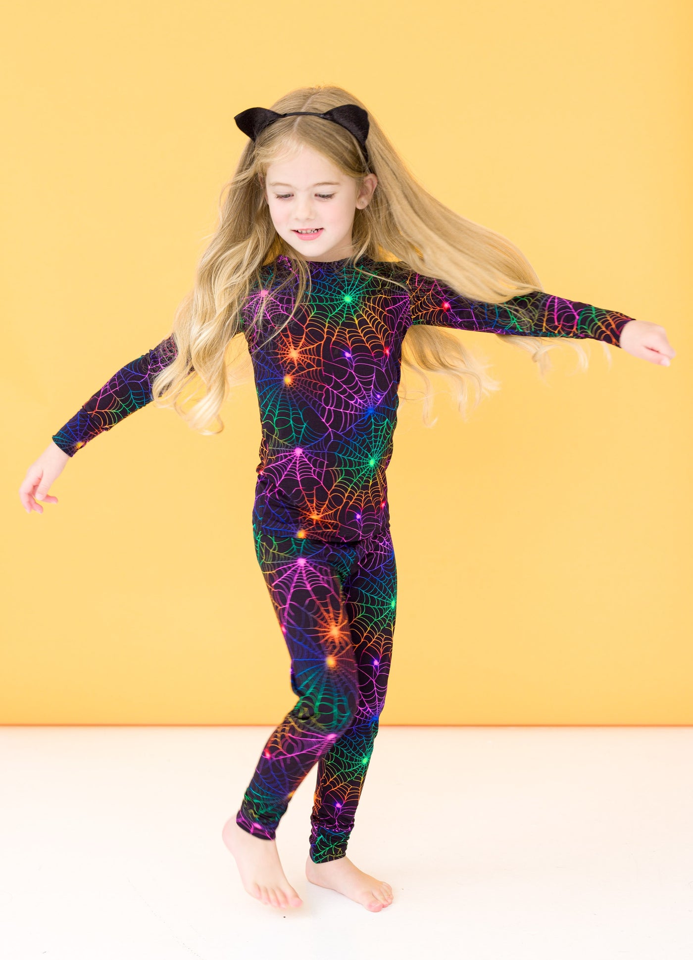 Neon Webs 2-Piece Pajamas
