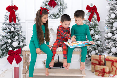 pine ribbed 2-piece pajamas