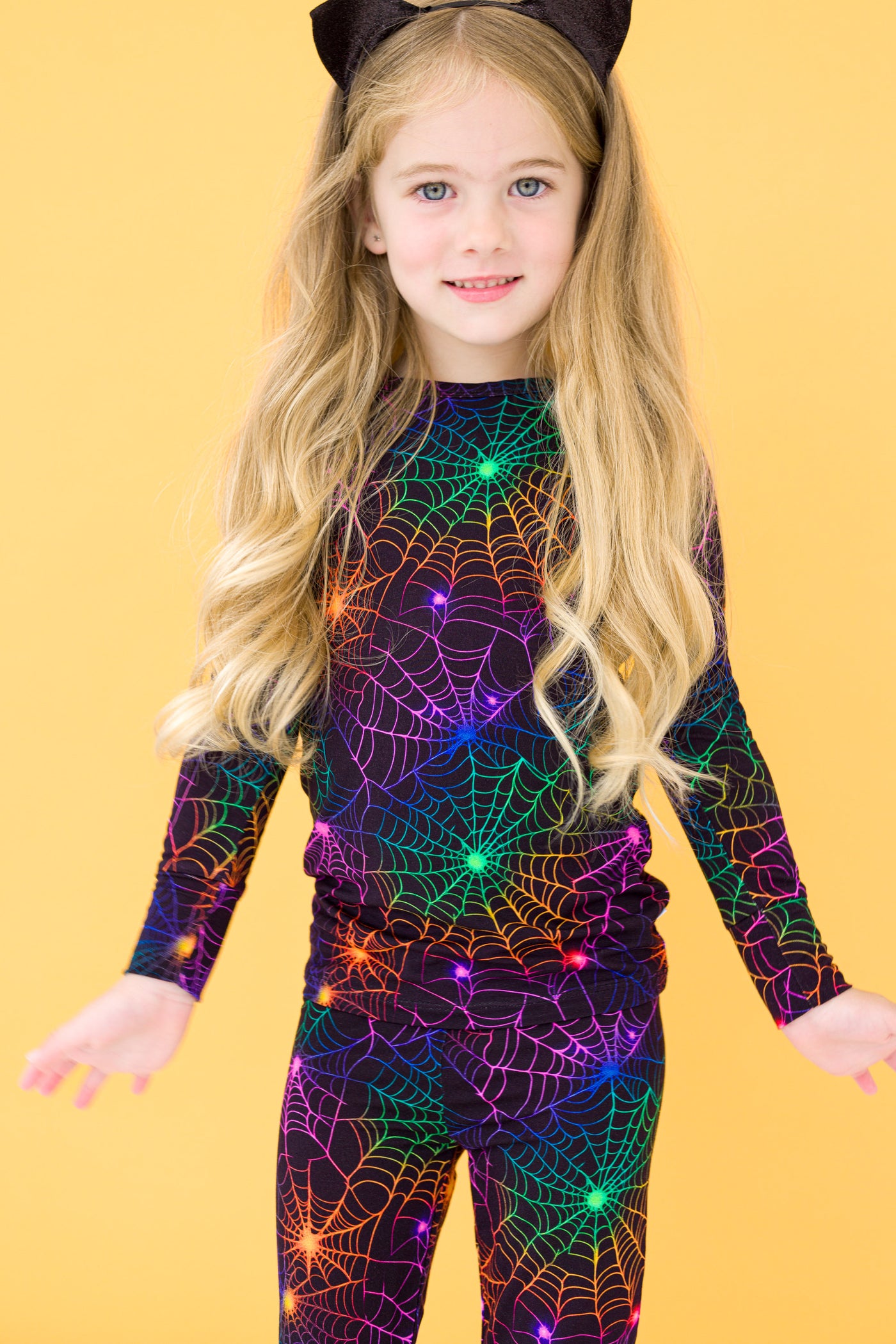 Neon Webs 2-Piece Pajamas