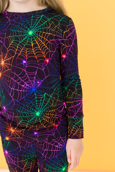 Neon Webs 2-Piece Pajamas