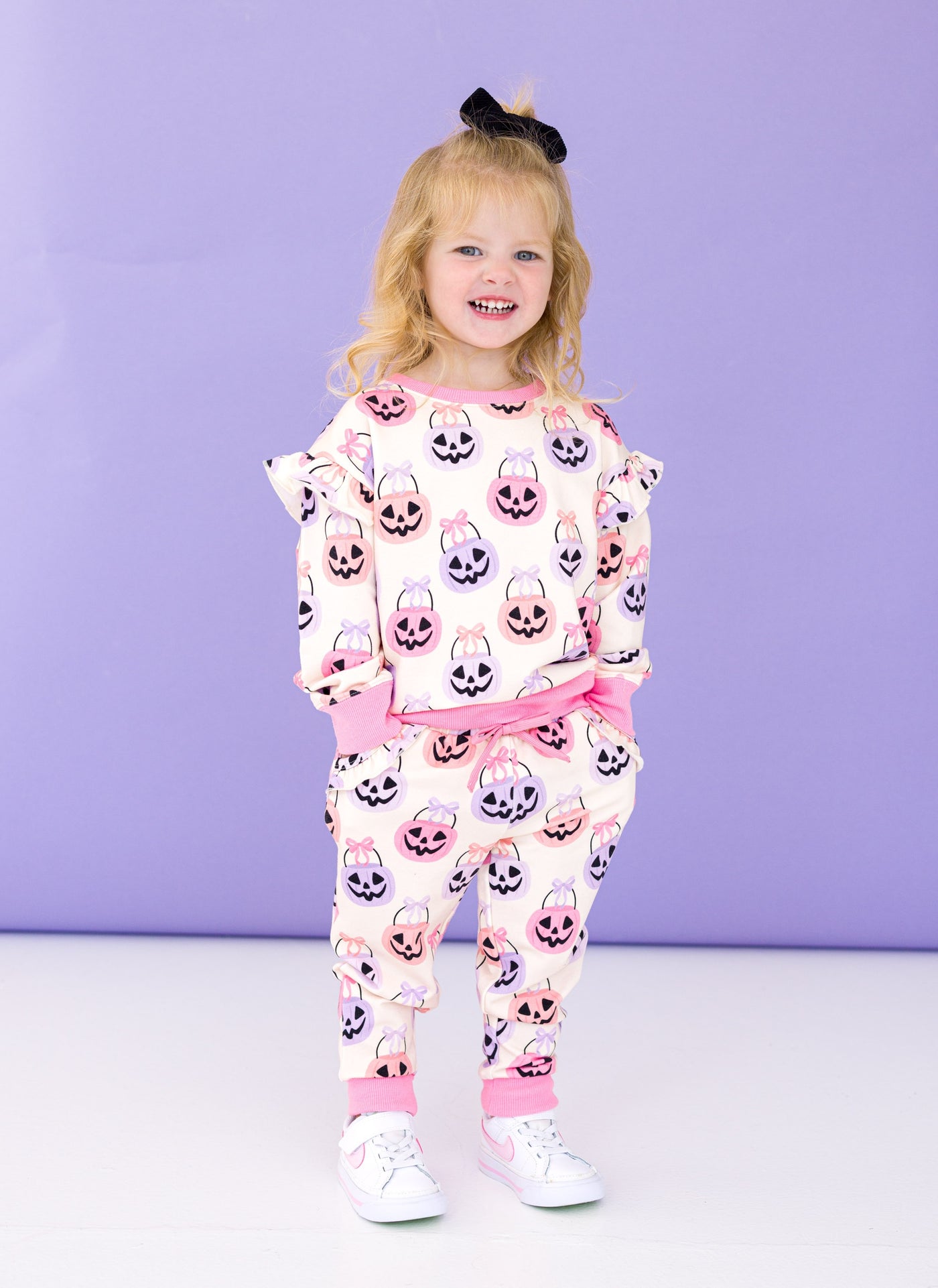 Trick Or Sweet Ruffle Crewneck Sweatshirt
