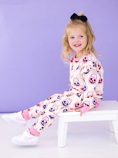 Trick Or Sweet Ruffle Crewneck Sweatshirt