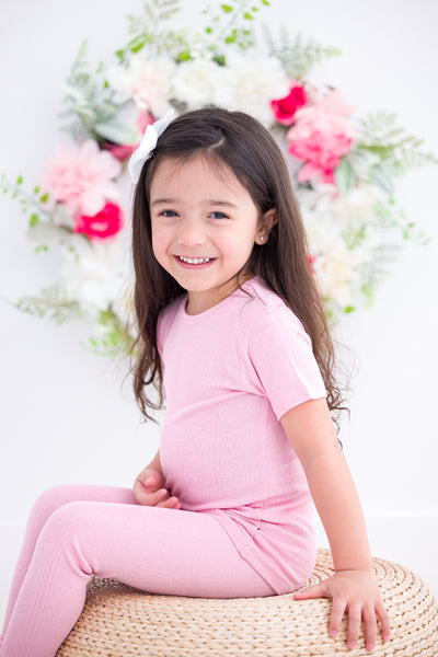 Pink Pointelle 2-Piece Pajamas