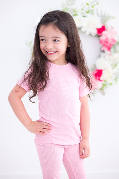 Pink Pointelle 2-Piece Pajamas