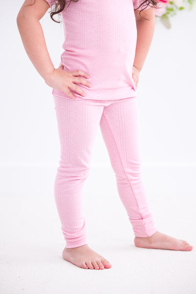 Pink Pointelle 2-Piece Pajamas