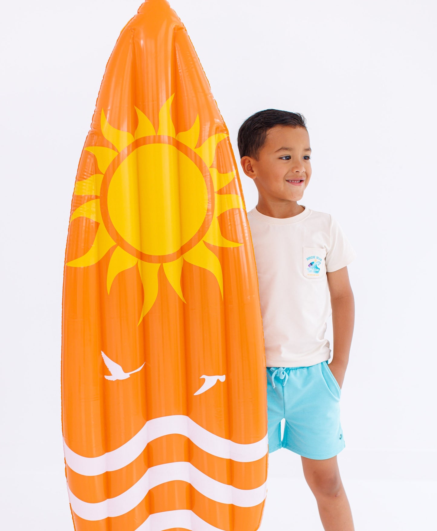 Surf Club kids t-shirt paired with Lagoon shorts for summer outfit