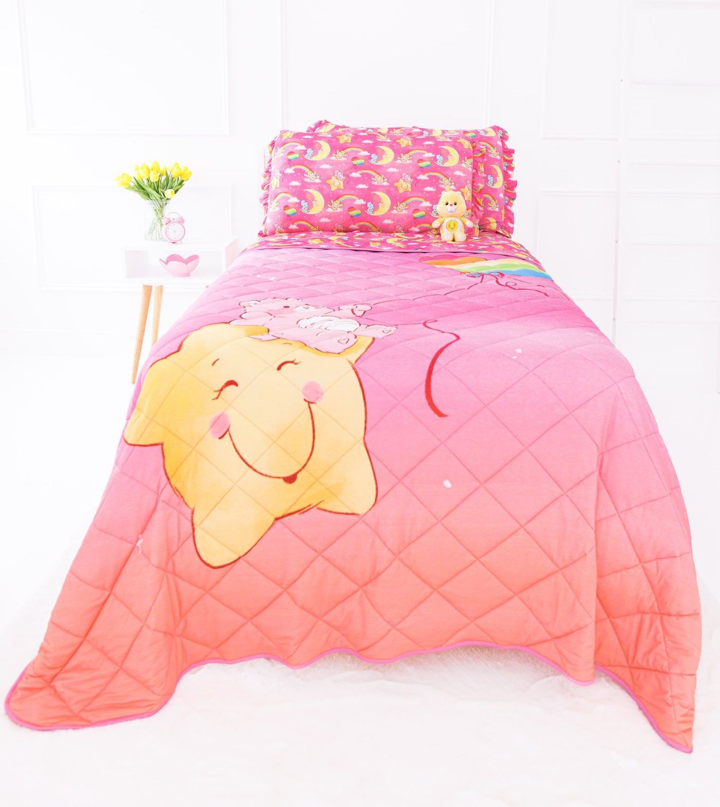 Care Bears Baby™ Pink Stars twin birdie quilt