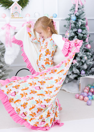 meri ruffle plush birdie blanket: TODDLER