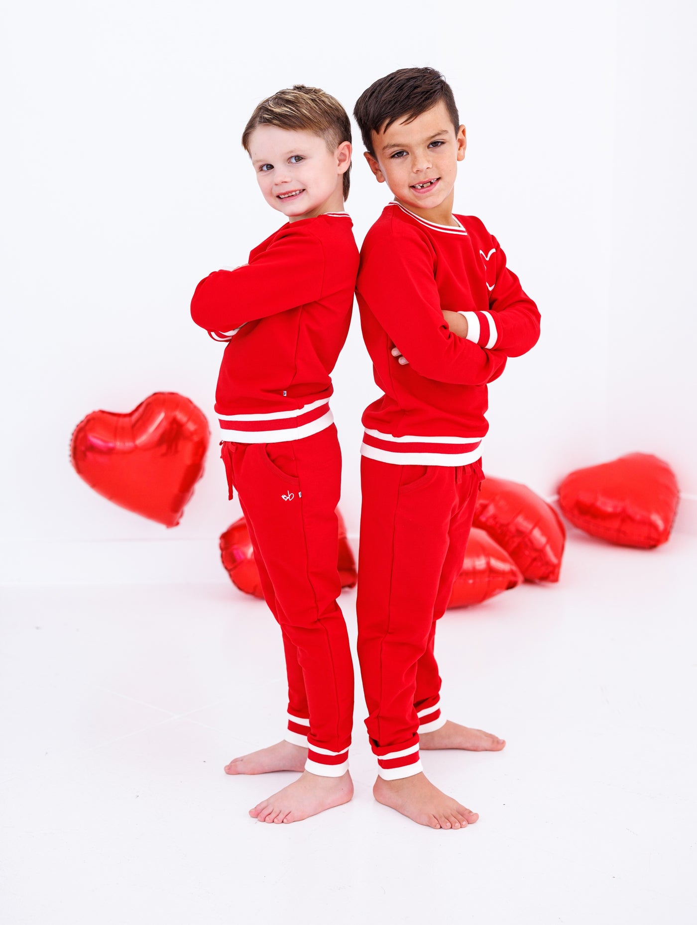 Red Varsity Jogger Set