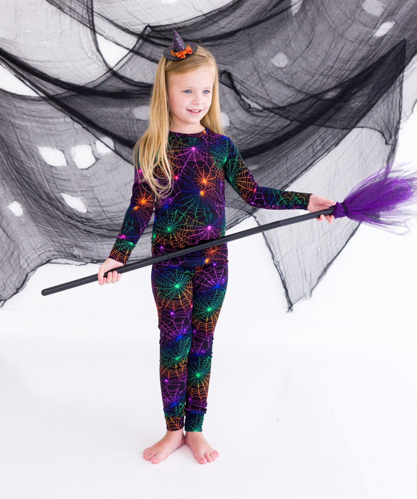Neon Webs 2-Piece Pajamas
